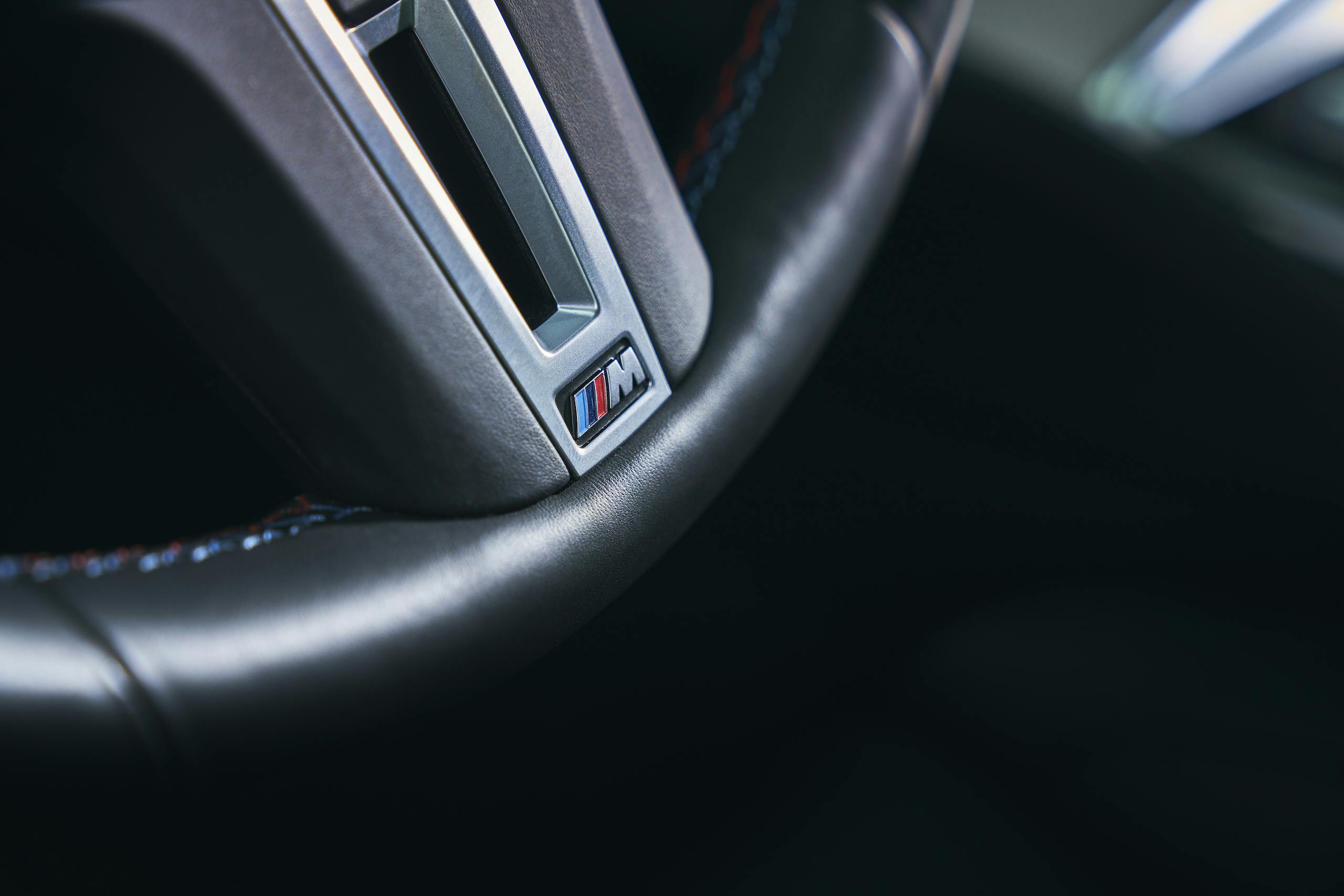 2021 BMW M5 Competition interior steering wheel detail