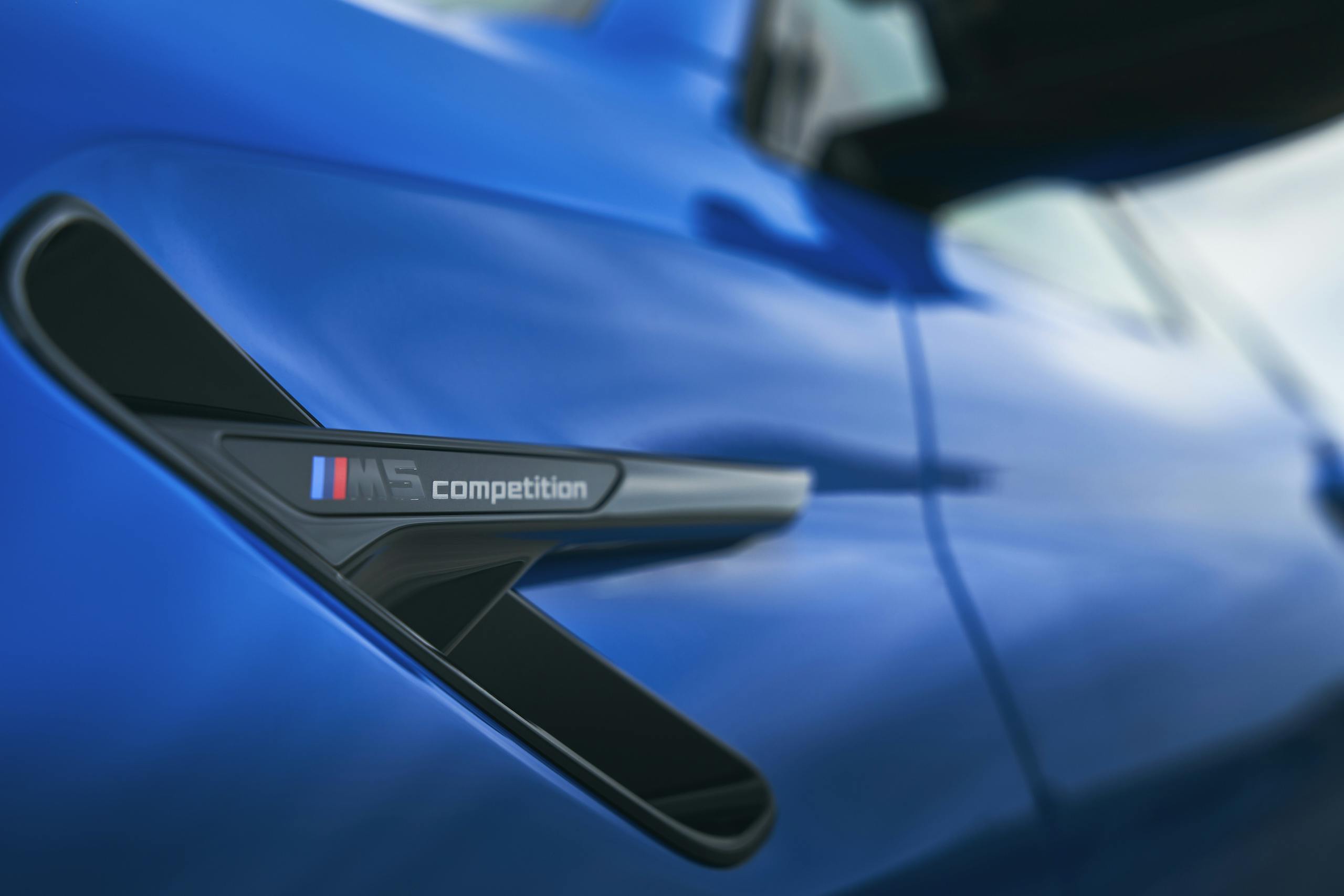 2021 BMW M5 Competition quarter panel badge detail