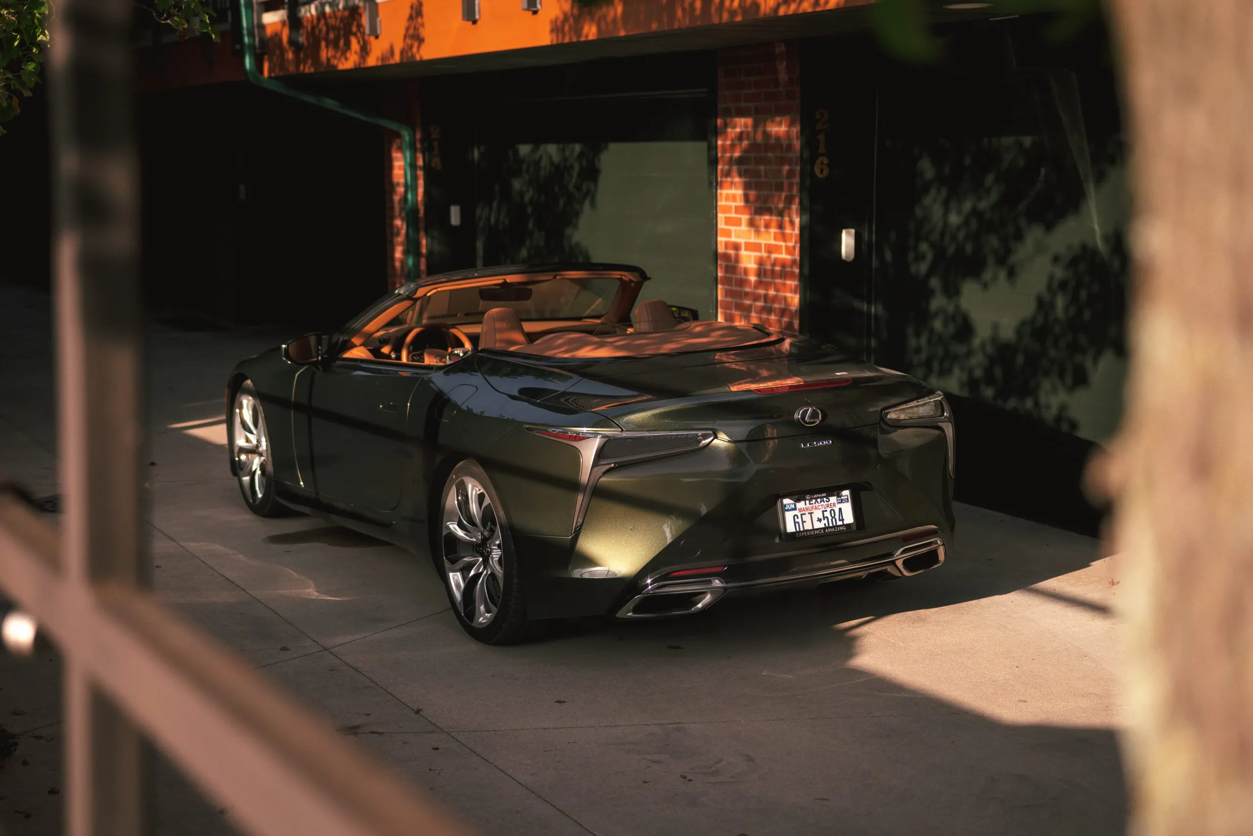 2021 Lexus LC 500 Convertible high rear three quarter downtown