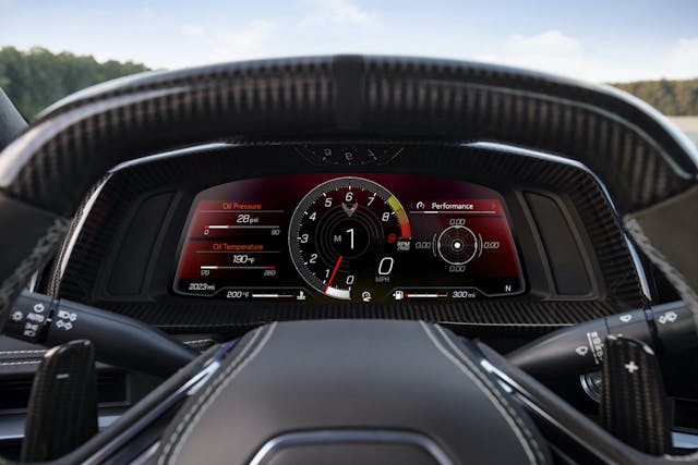 2023 Chevrolet Corvette Z06 interior digital dash gauges