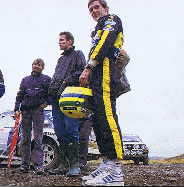 Ayrton Senna rally racing portrait United Kingdom