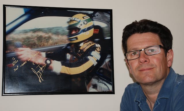 Ayrton Senna signed rally racing image