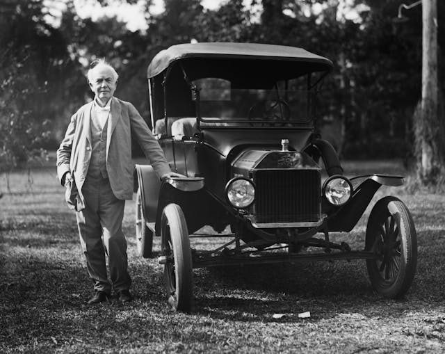 Thomas Edison and His 1914 Ford