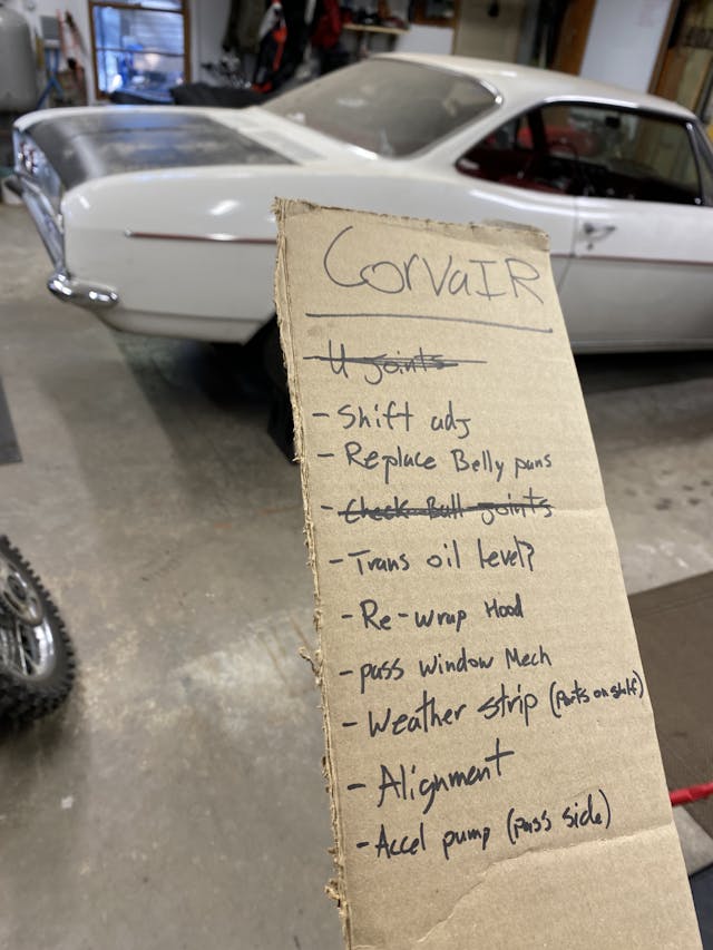 corvair to-do list example