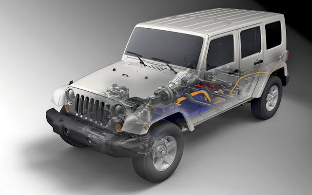 Jeep Wrangler EV transparent
