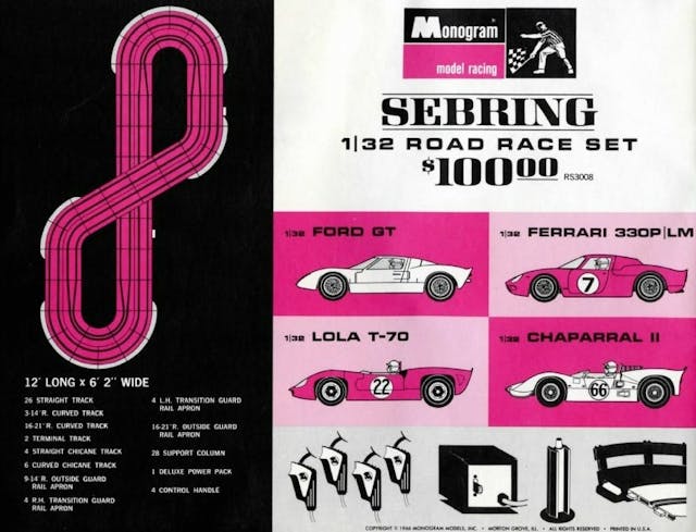 Monogram Sebring slot car