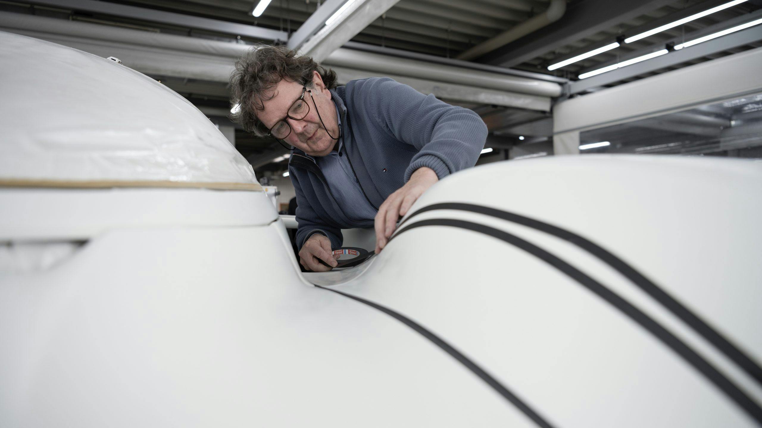 Porsche 962 C restoration process Rob Powell tape details