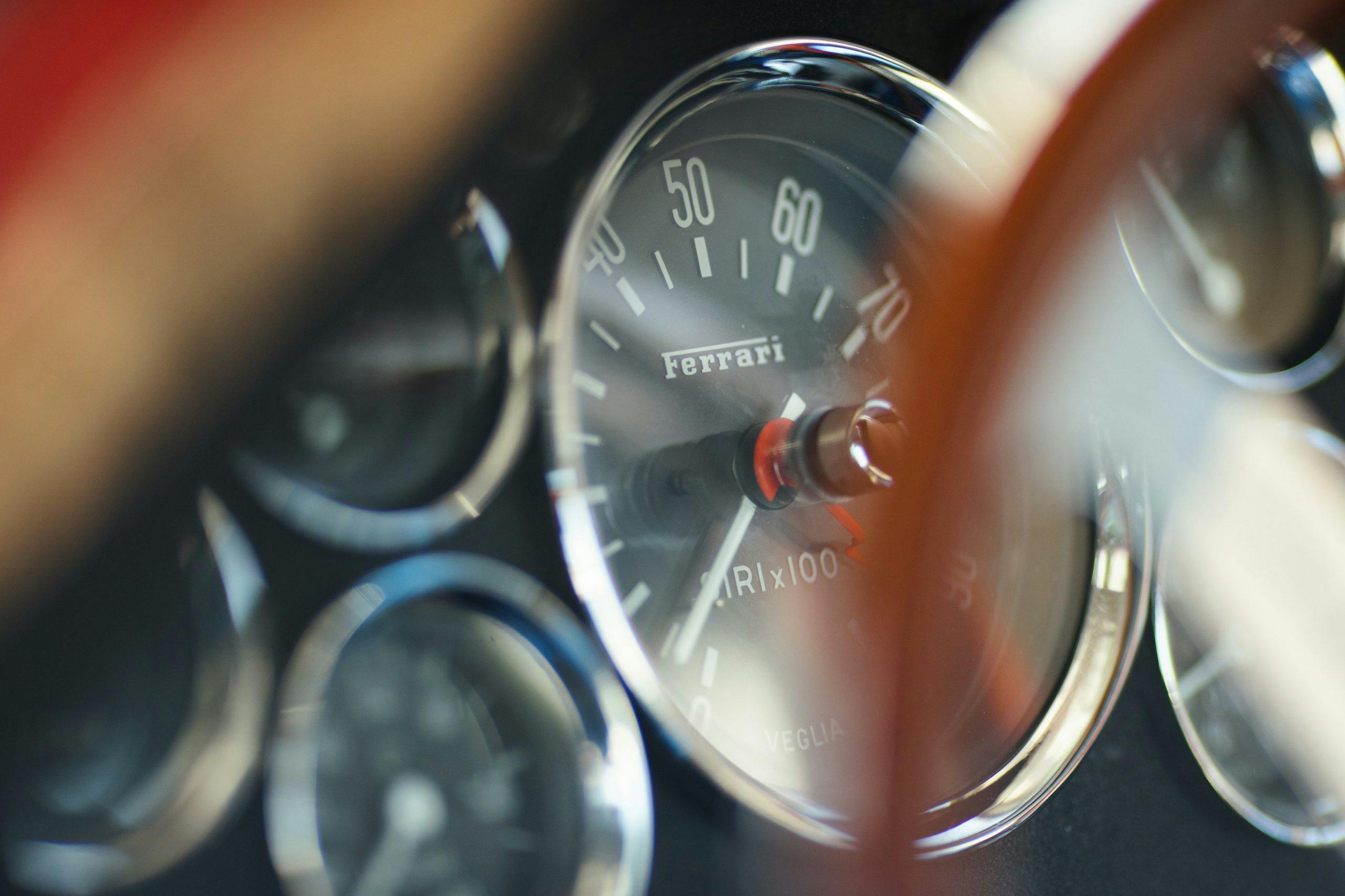 Thunderhill Ferrari gauge detail
