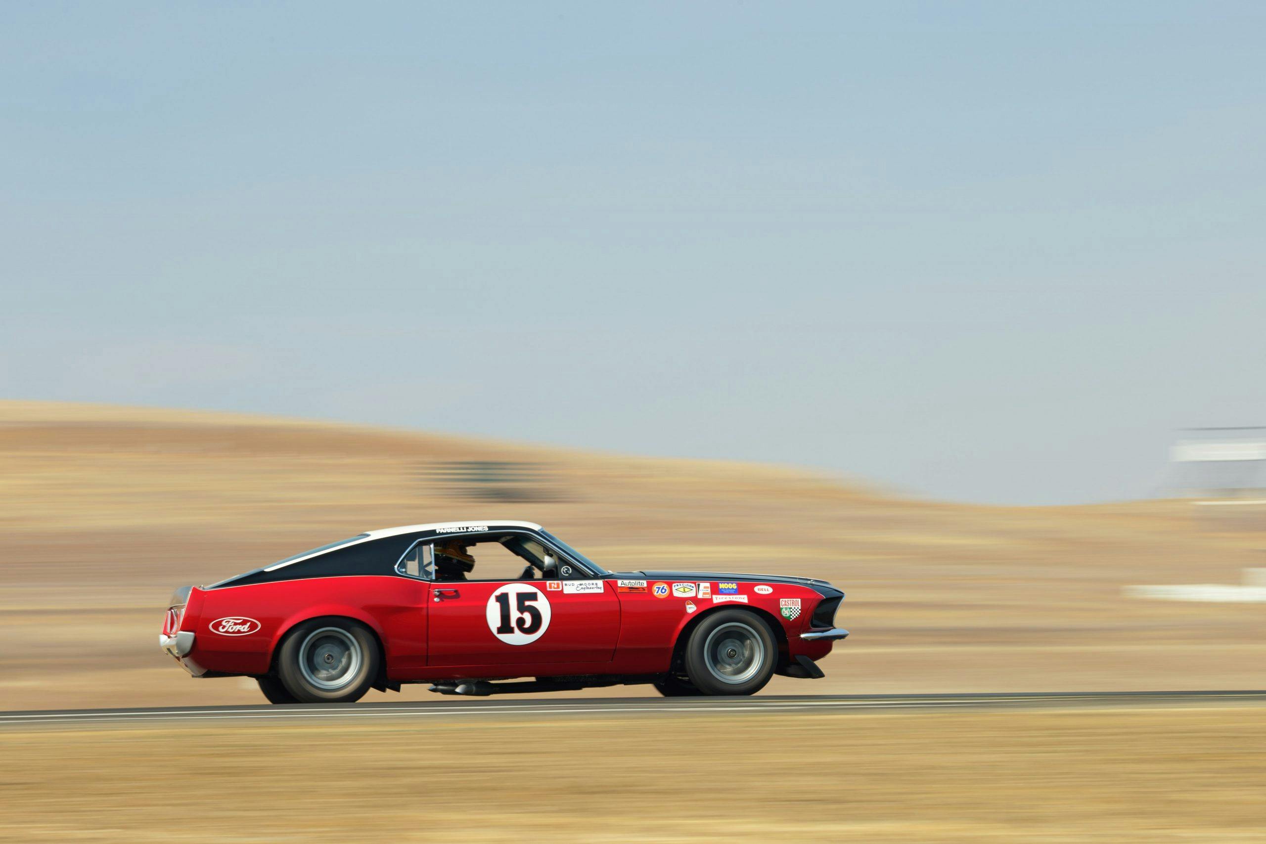 Thunderhill mustang track action side