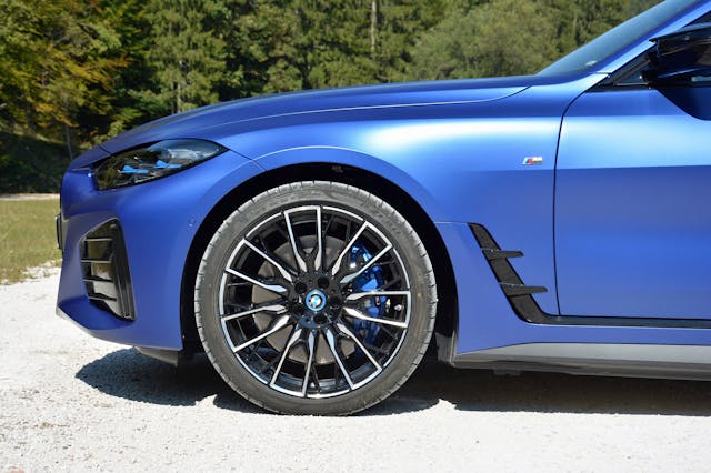 2022 BMW i4 M50 front end side profile