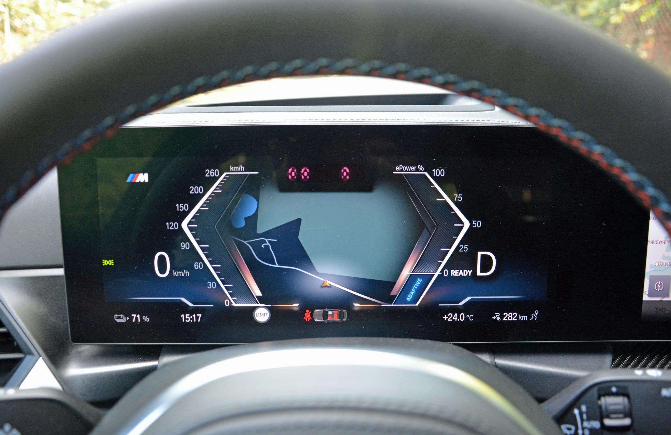 2022 BMW i4 M50 interior digital driver display map