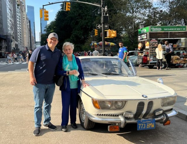 1967 BMW 2000CS mother and son