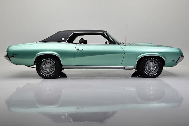 1969 Mercury Cougar XR7 side profile Barrett Jackson auction