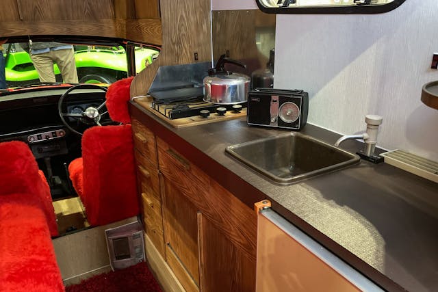 1982 Mini Clubman estate camper interior kitchen