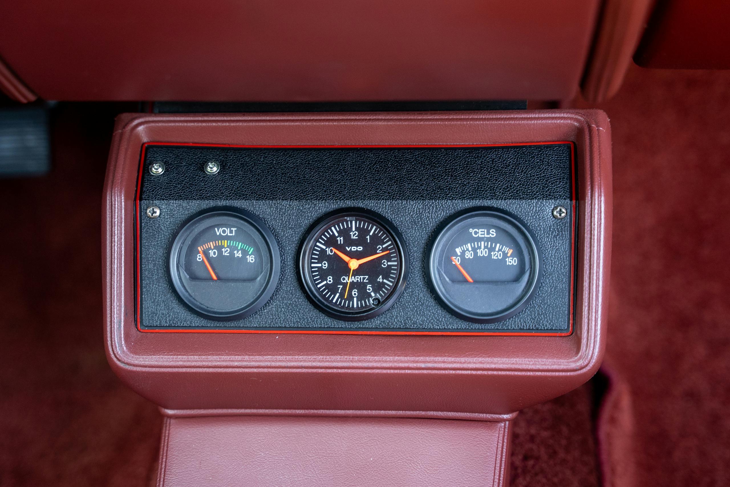 1983 Volkswagen Rabbit GTI Callaway hot hatch interior gauges detail