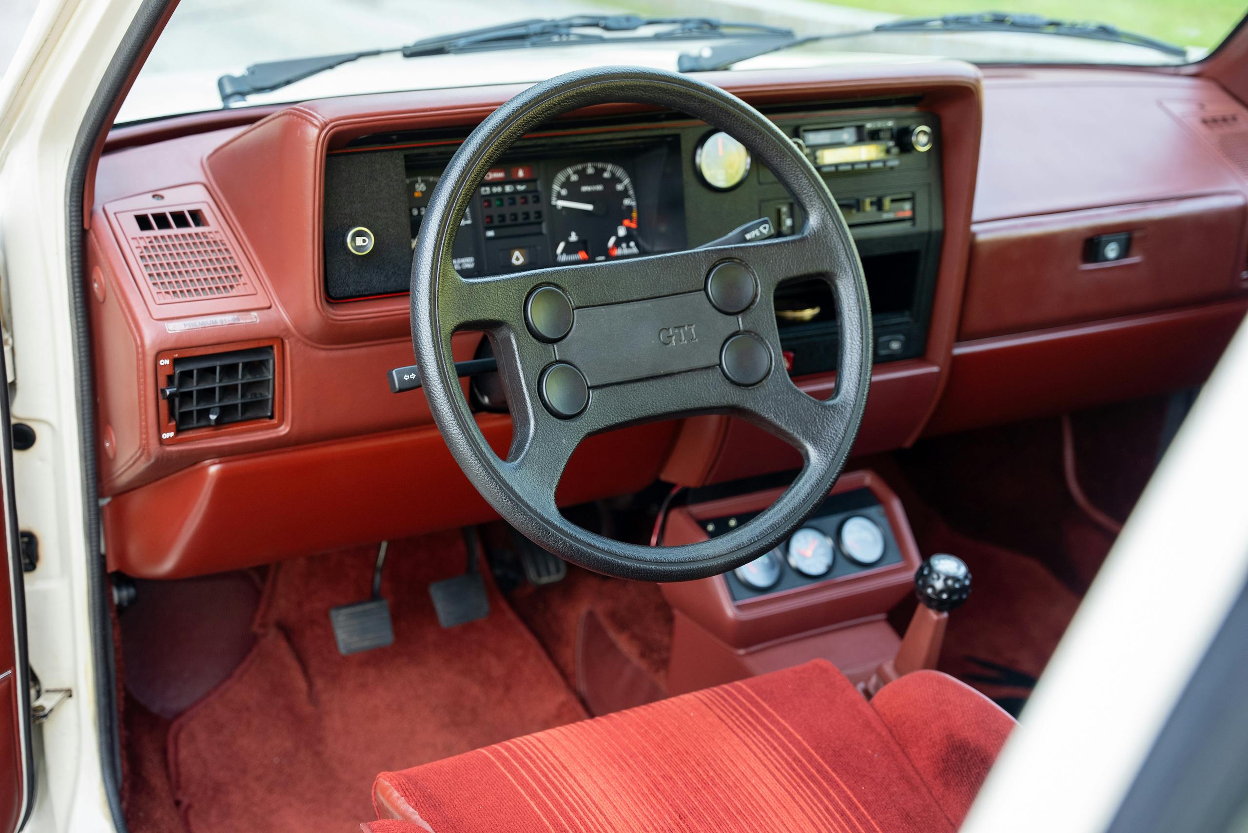 1983 Volkswagen Rabbit GTI Callaway hot hatch interior cockpit