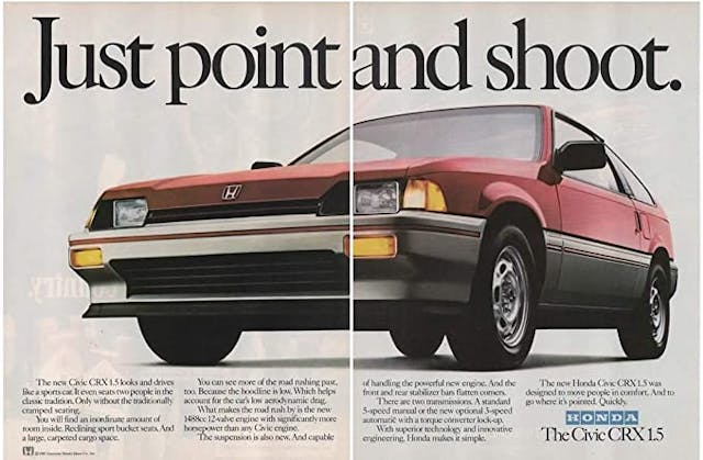 1984 Honda CRX Ad