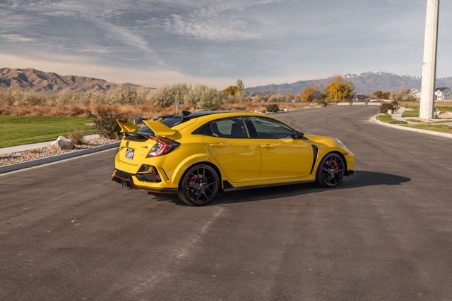 2021 Honda Civic Type R Special Edition rear three-quarter