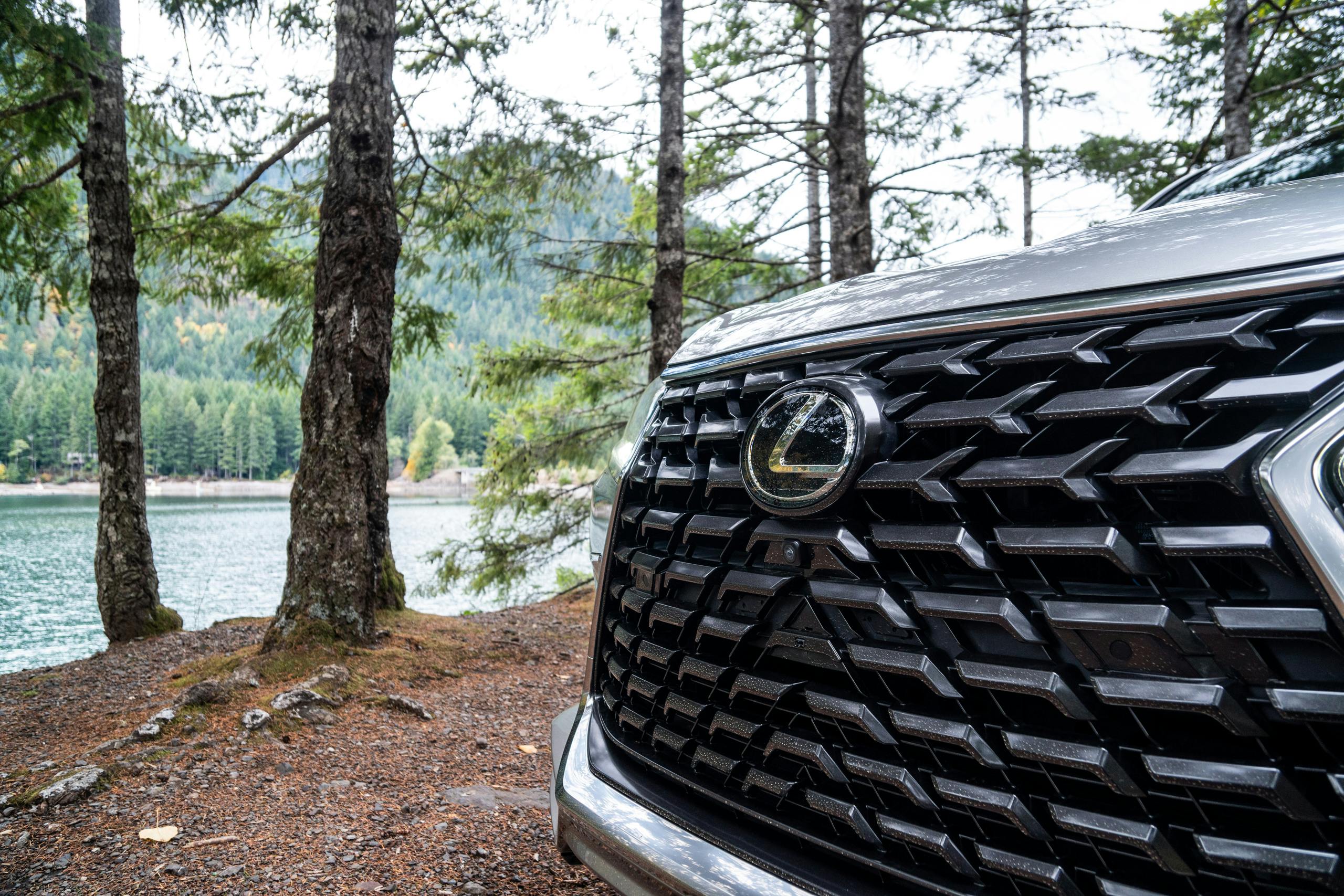 2021 Lexus LX 570 review lakeside mountain park grille