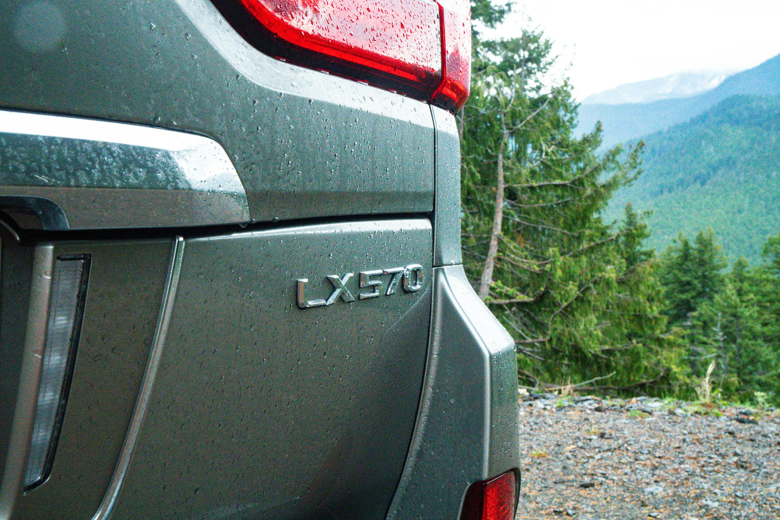 2021 Lexus LX 570 review Olympic National Park rear badge