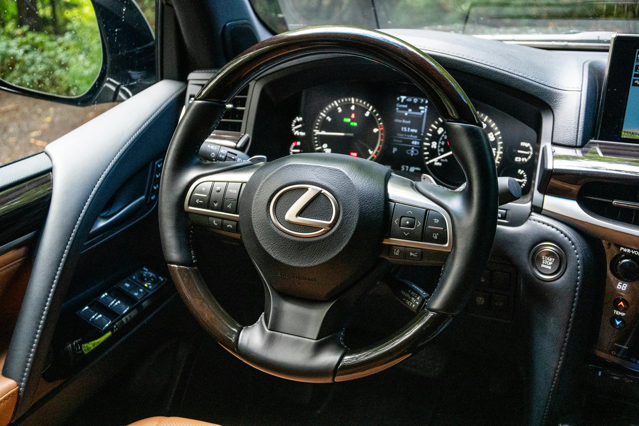 2021 Lexus LX 570 review interior steering wheel