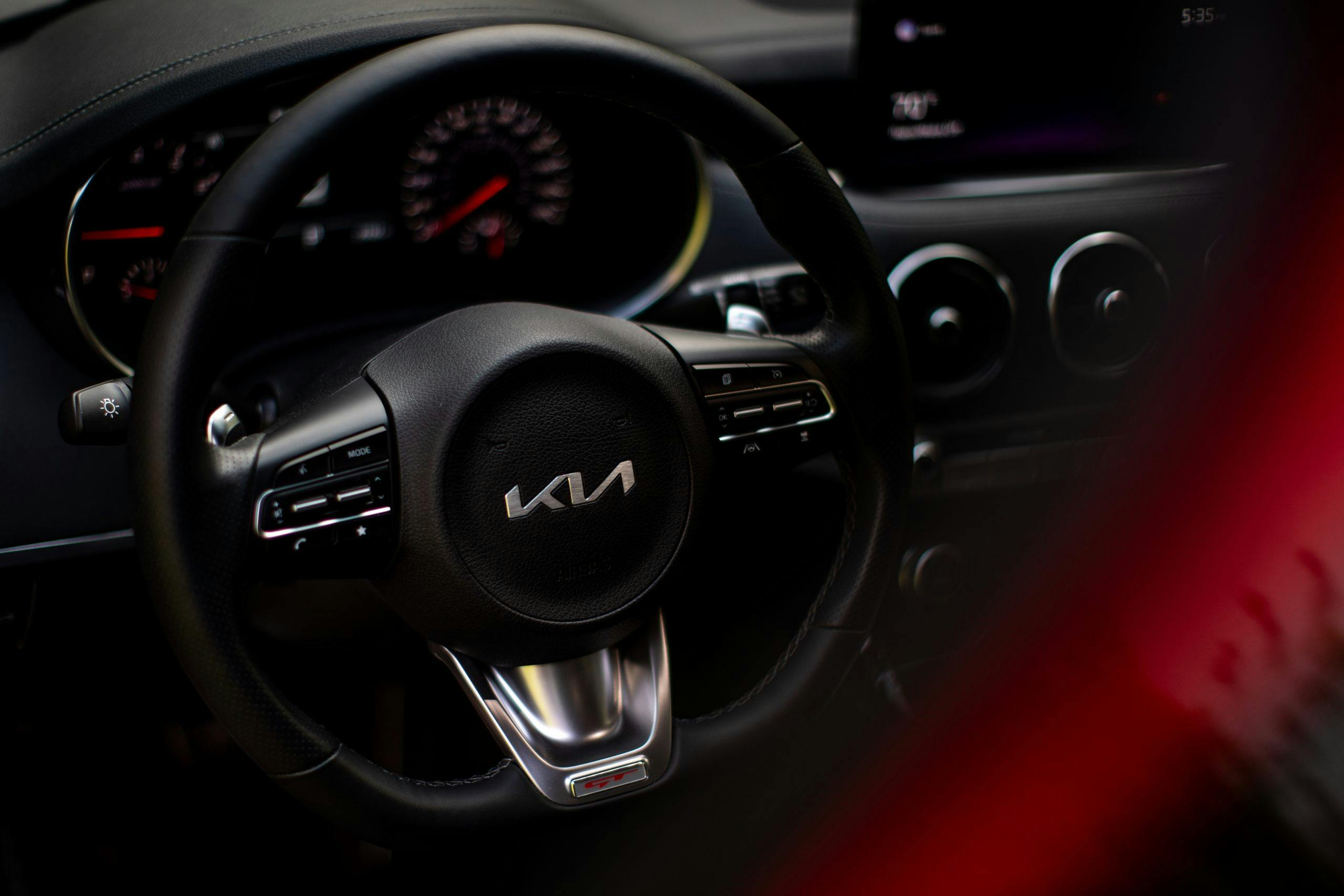 2022 Kia Stinger GT2 AWD interior steering wheel