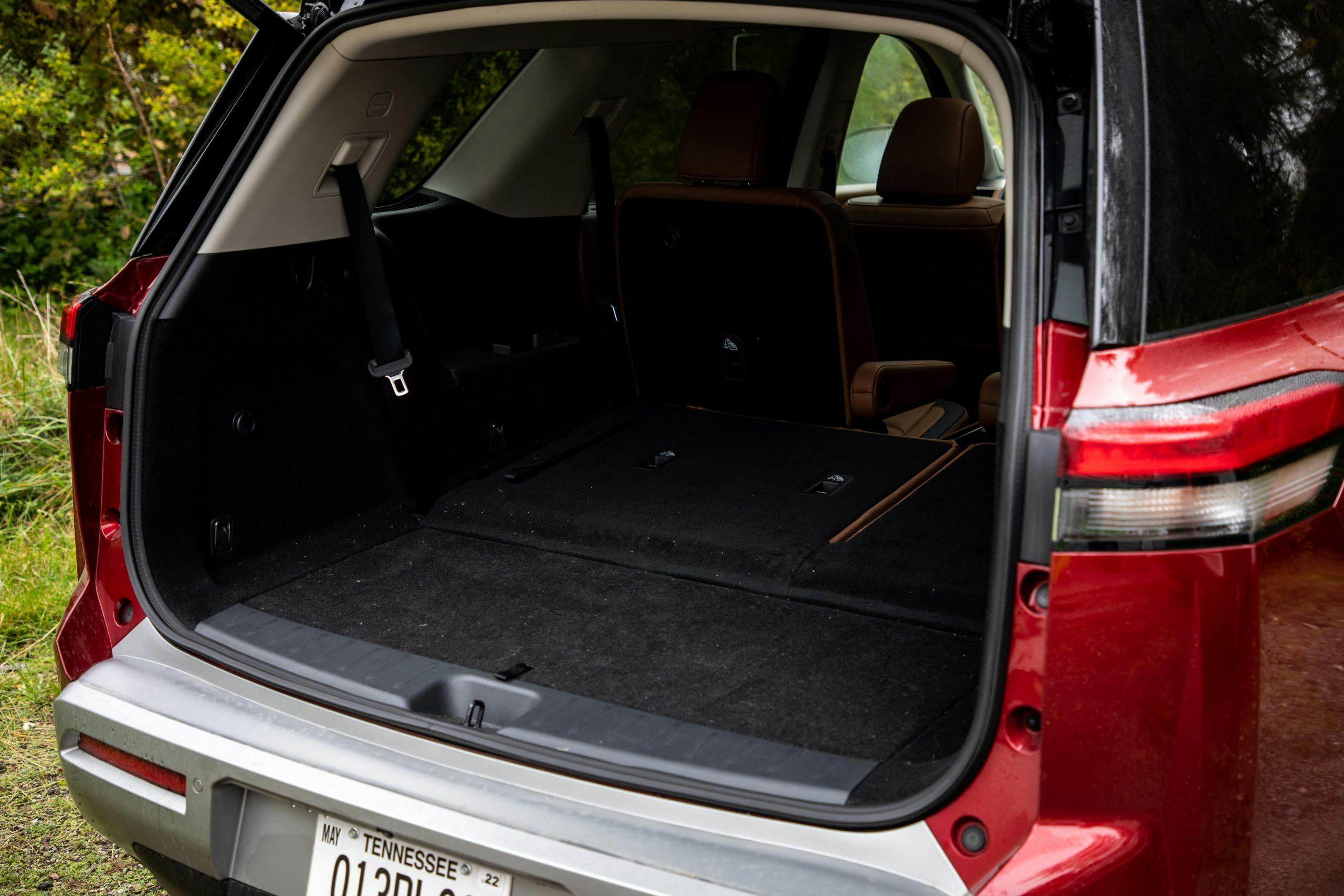 2022 Nissan Pathfinder Platinum interior rear cargo room seats folded