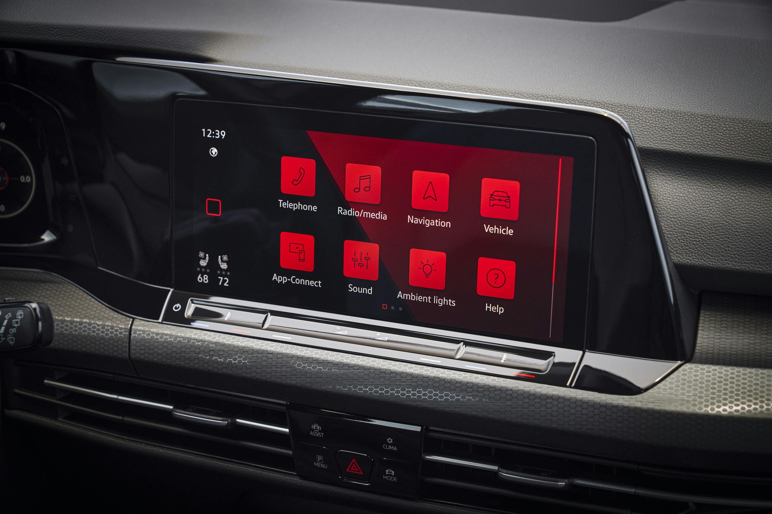 2022 VW Golf GTI interior infotainment screen