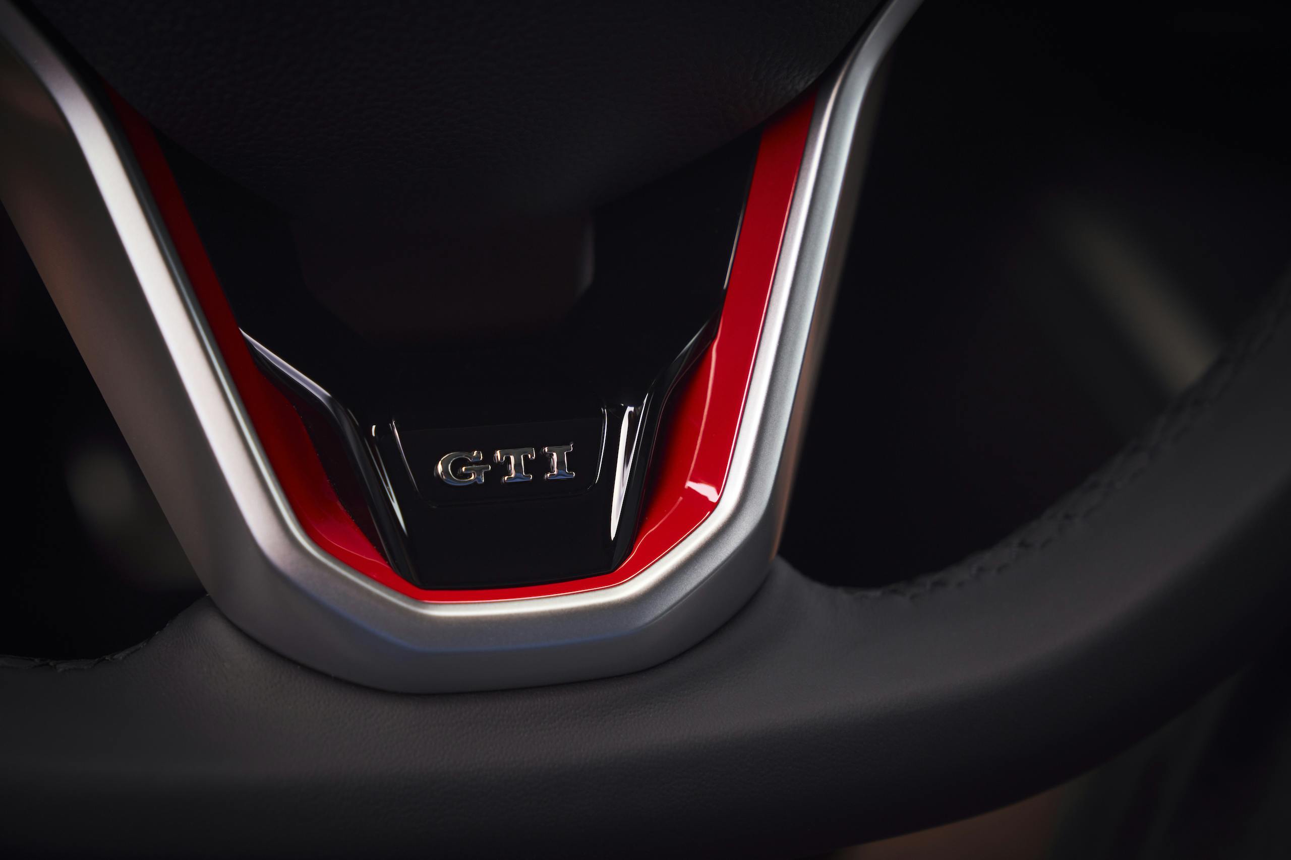 2022 VW Golf GTI interior steering wheel detail