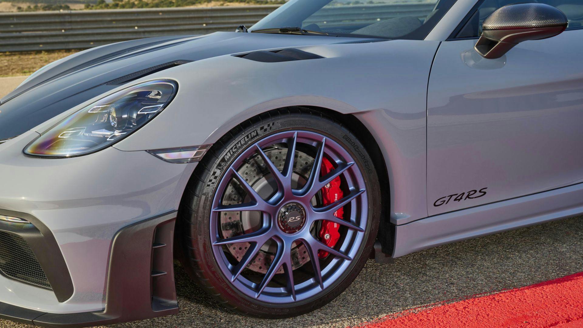 Porsche Cayman 718 GT4 RS titanium wheels