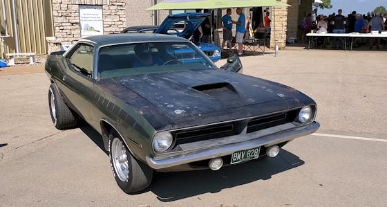 AAR Cuda barn find front three-quarter cleaned up