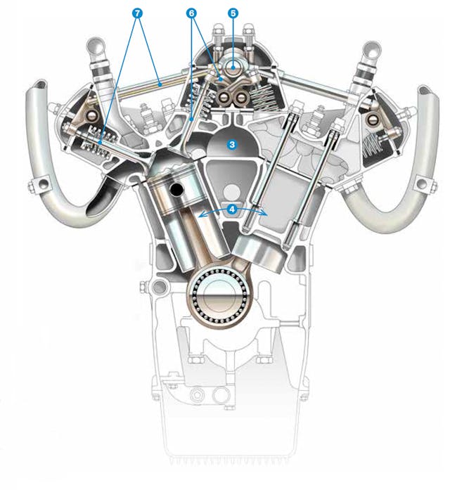 Audi 16 cylinder racing engine internals cutaway