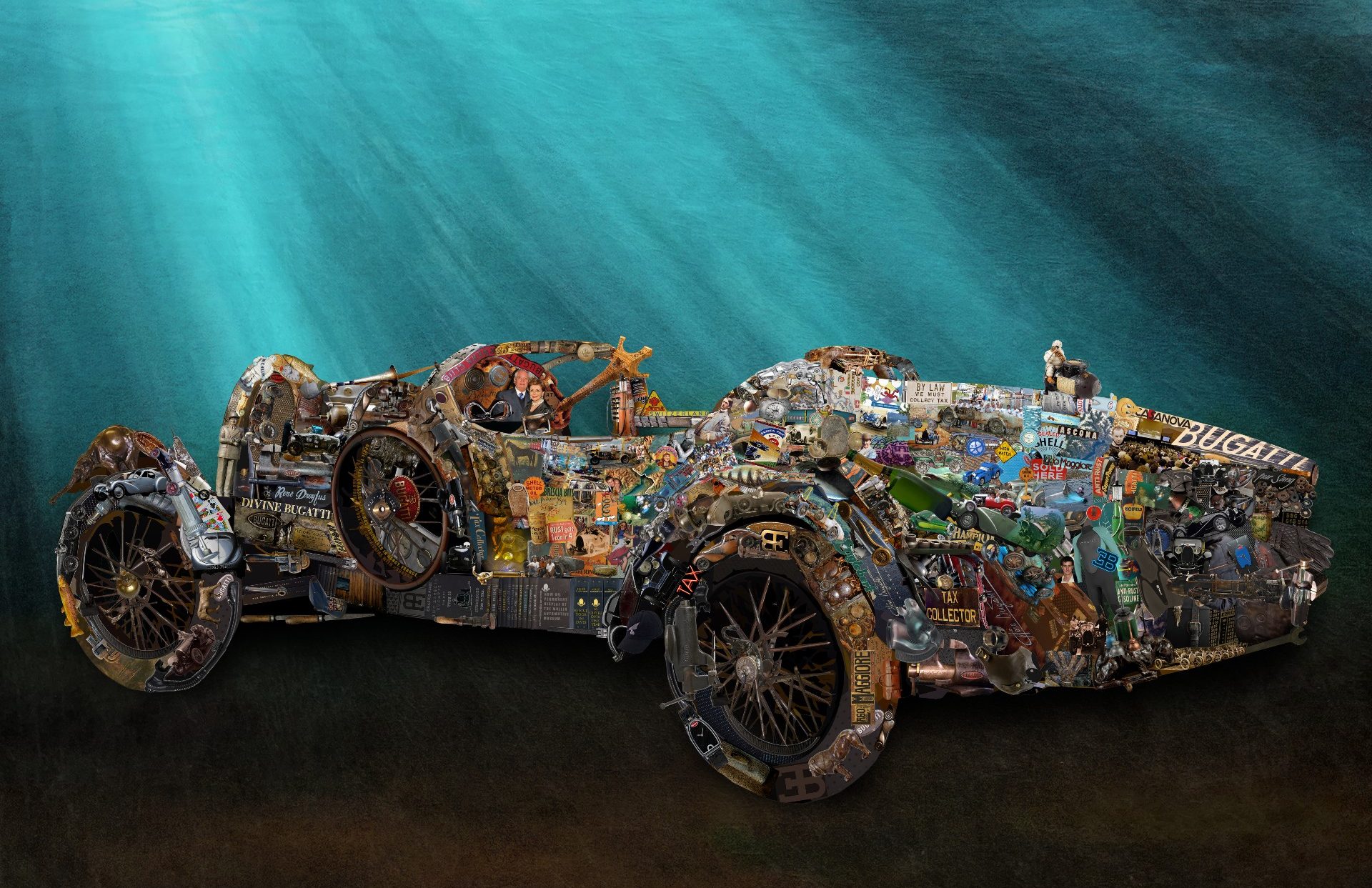 洋書  Art Cars 写真集 ハッチェ・カンツ　自動車とアートの融合 These stirring car collages craft story through organized chaos