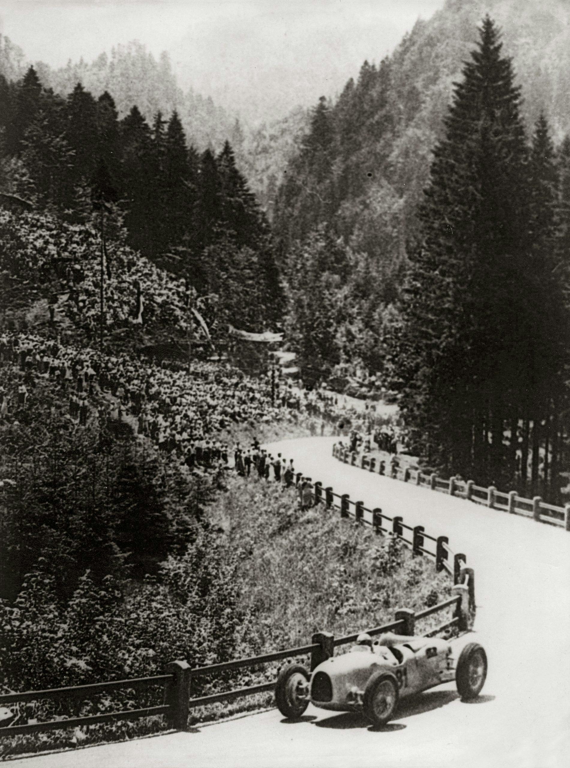 Hans Stuck with his Auto-Union car