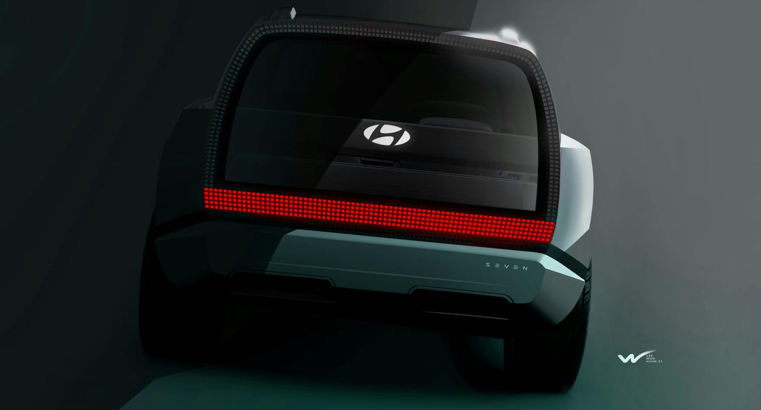 Hyundai SEVEN Concept rear end drawings