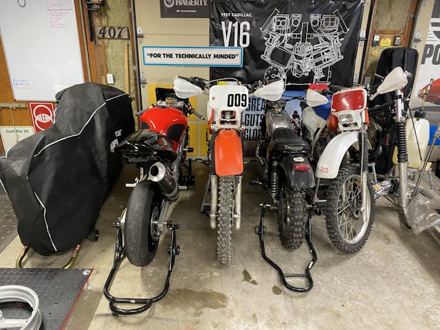 Kyle's garage motorcycles