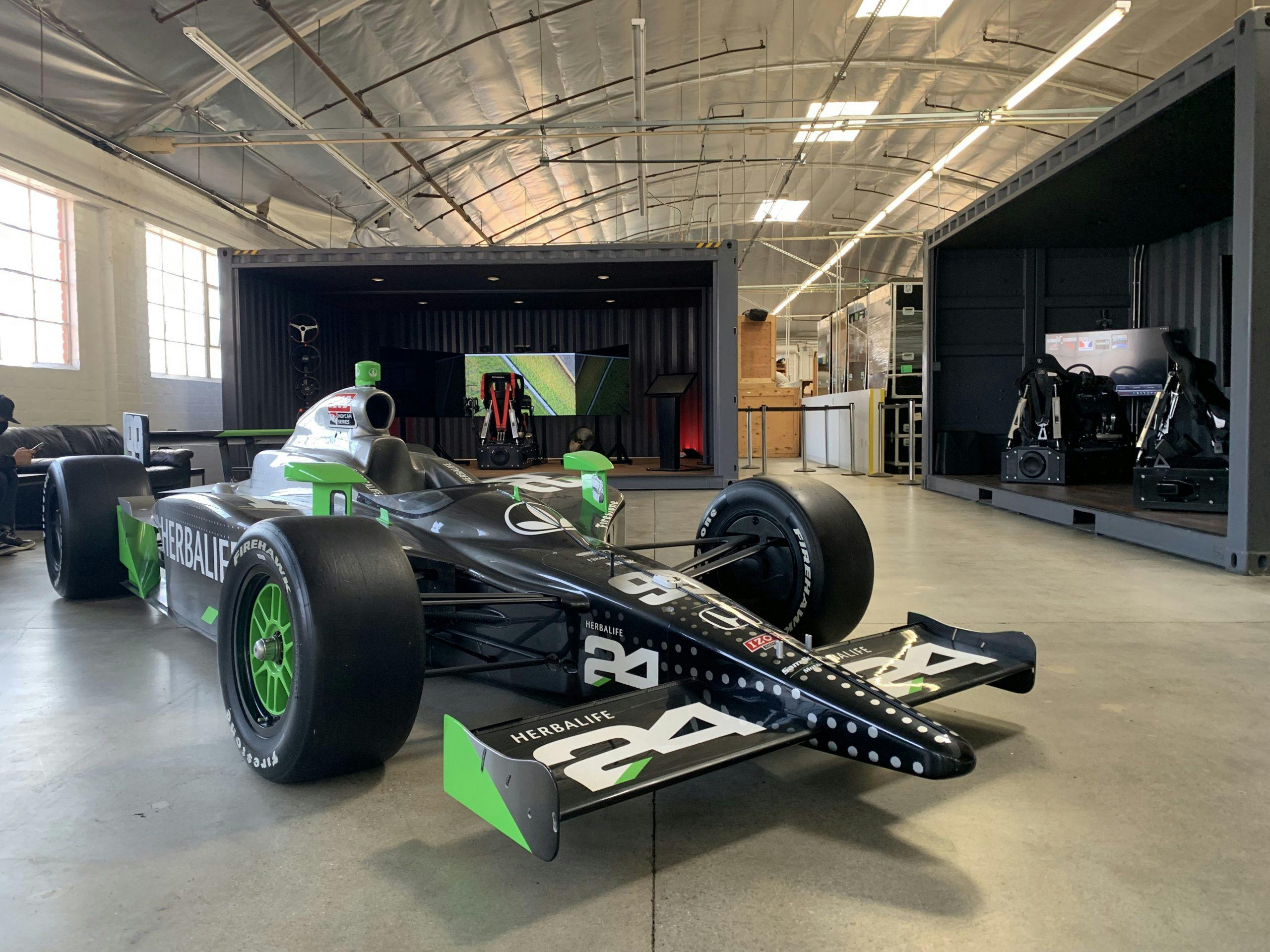 CXC Simulations Townsend Bell Indycar show room