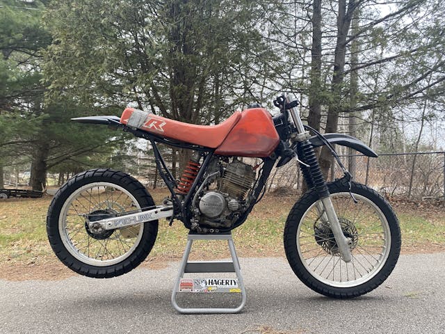 XR250R project bike side view