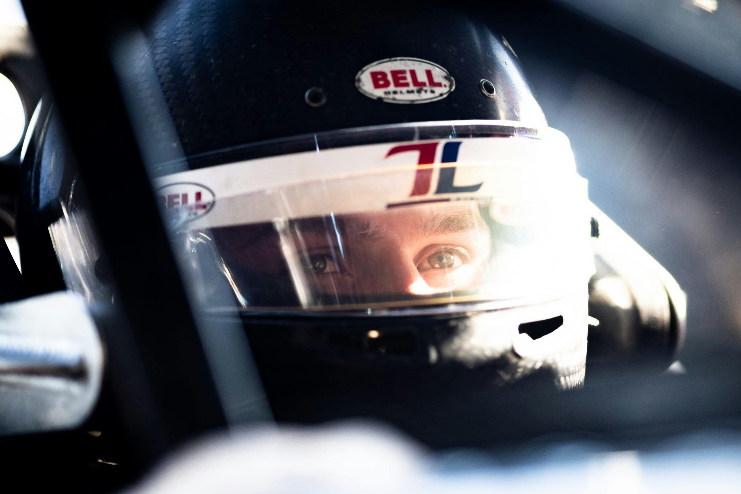 Knoxville Raceway dirt track racing driver helmet portrait