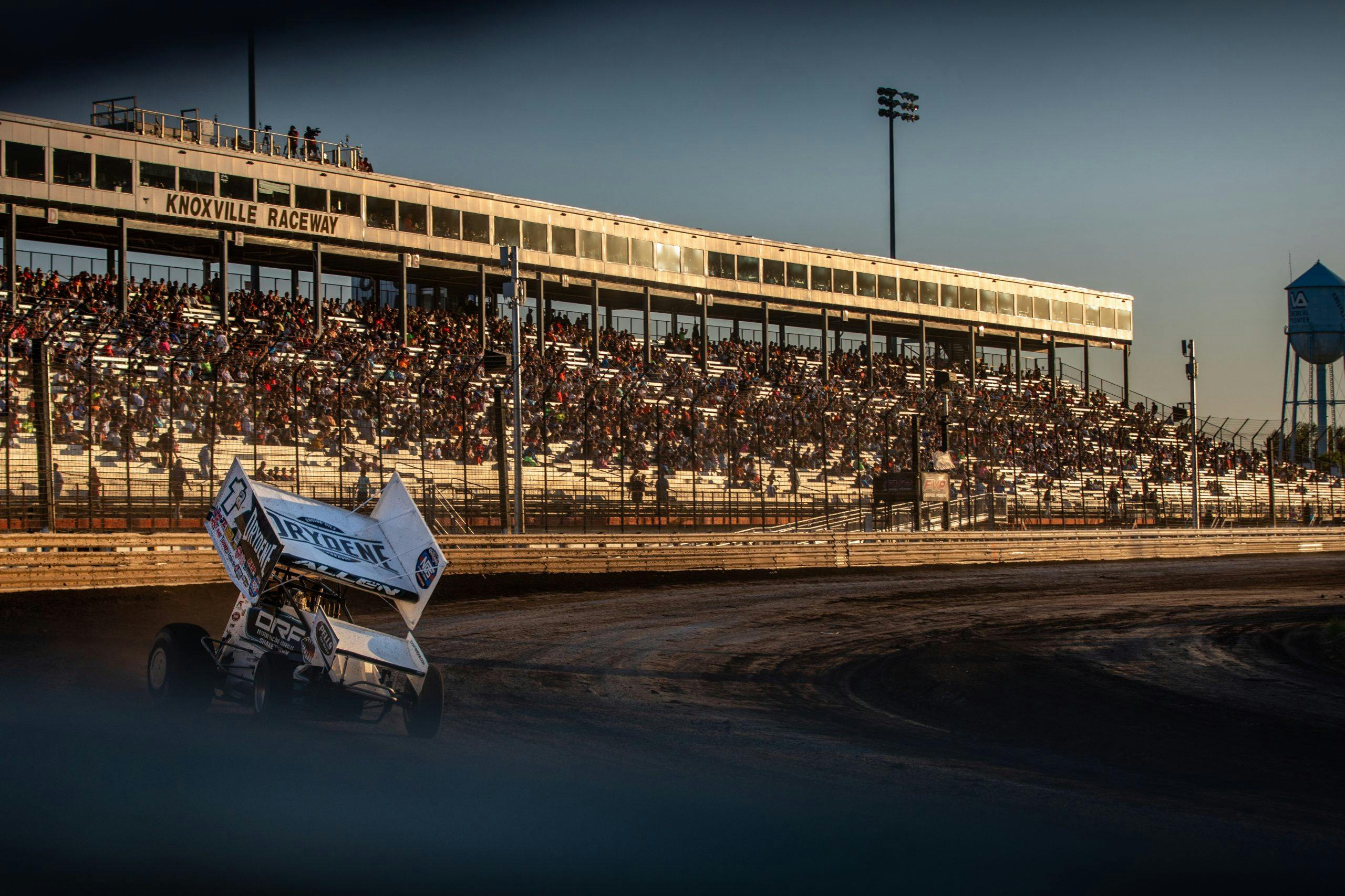 Knoxville Raceway dirt track racing action