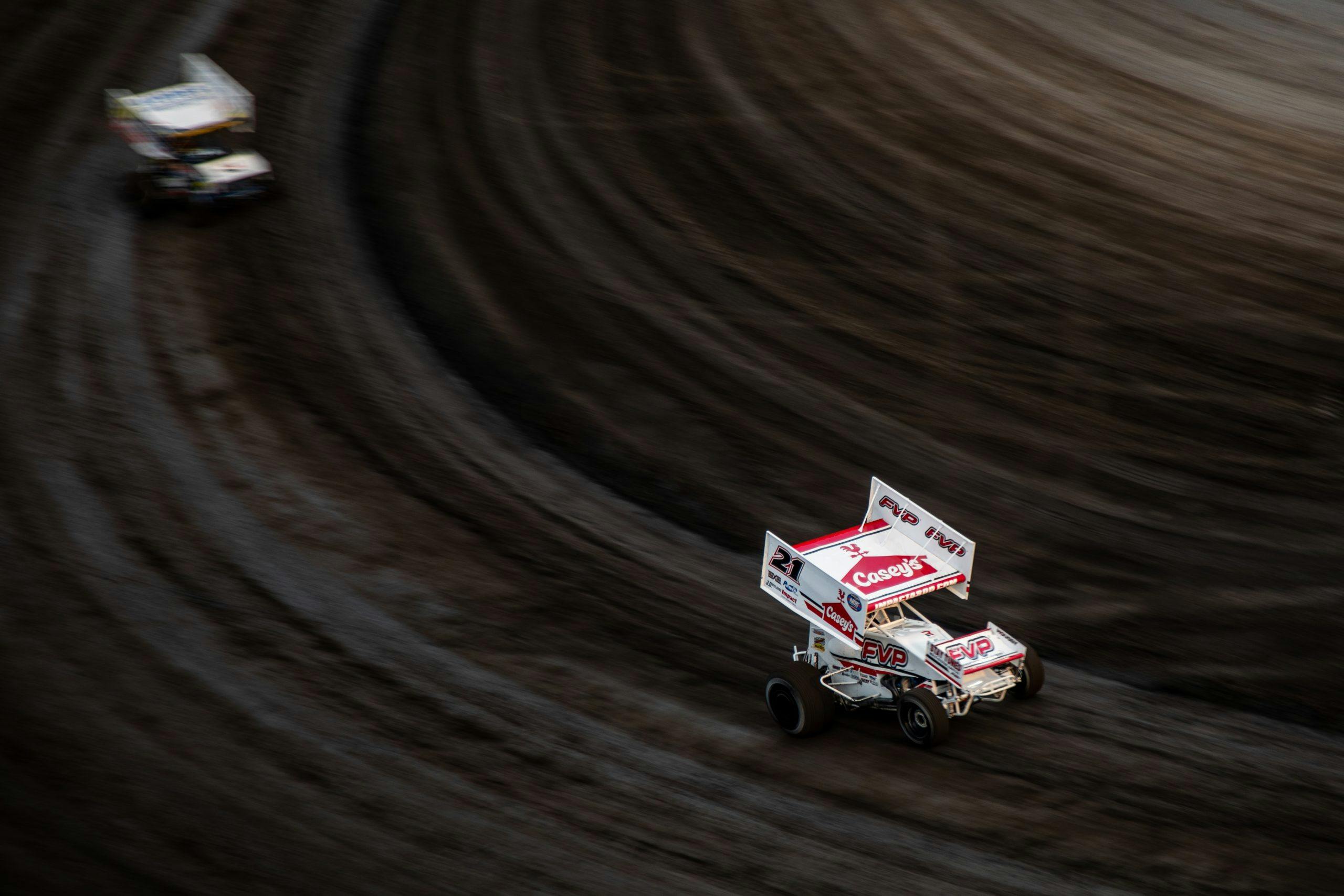 Knoxville Raceway dirt track racing action 21