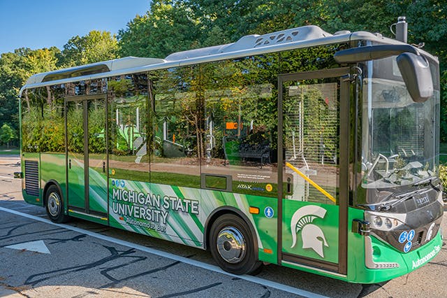 Michigan State engineering autonomous electric bus transport vehicle