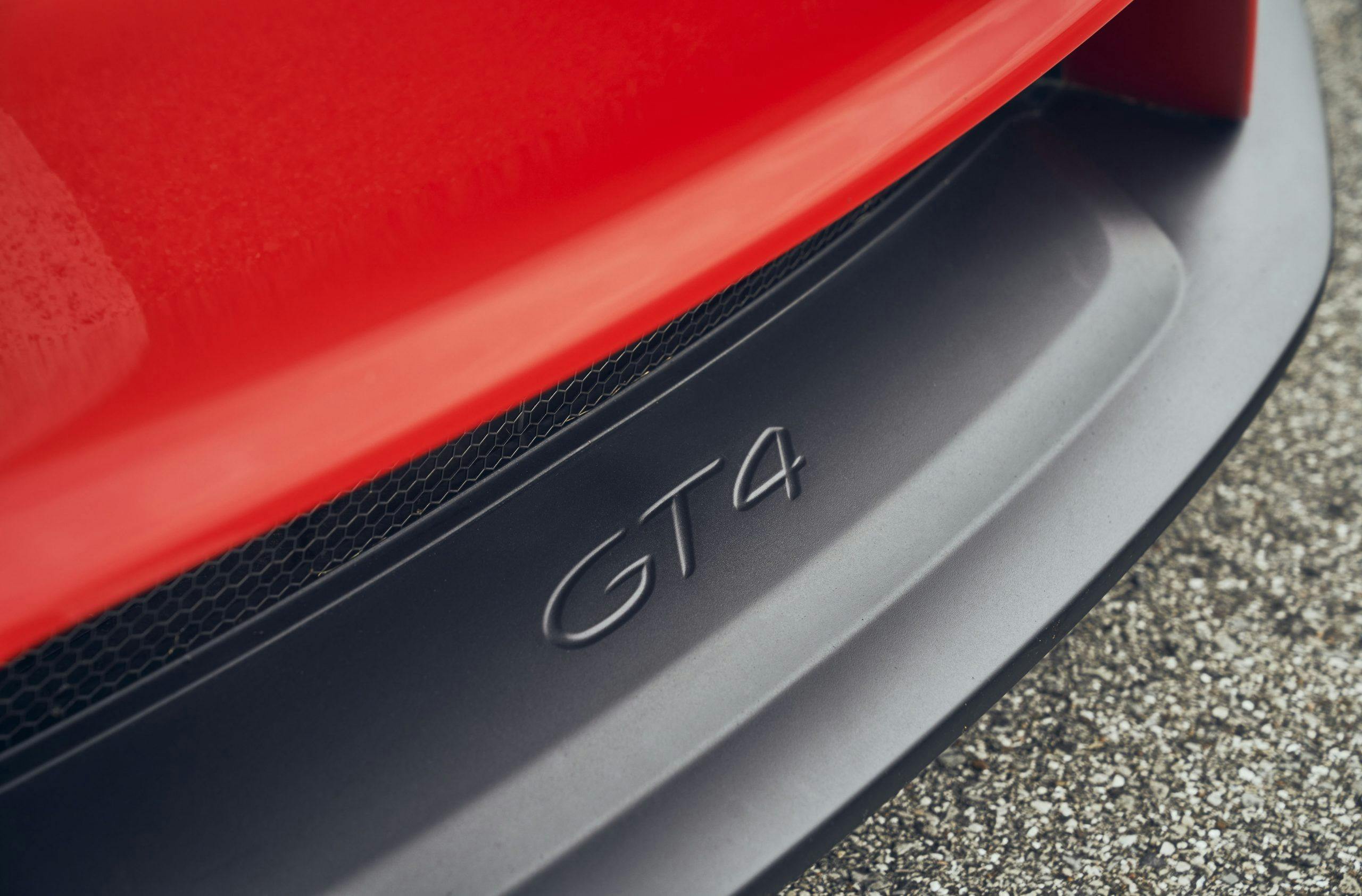 2021 Porsche Cayman GT4 bumper detail