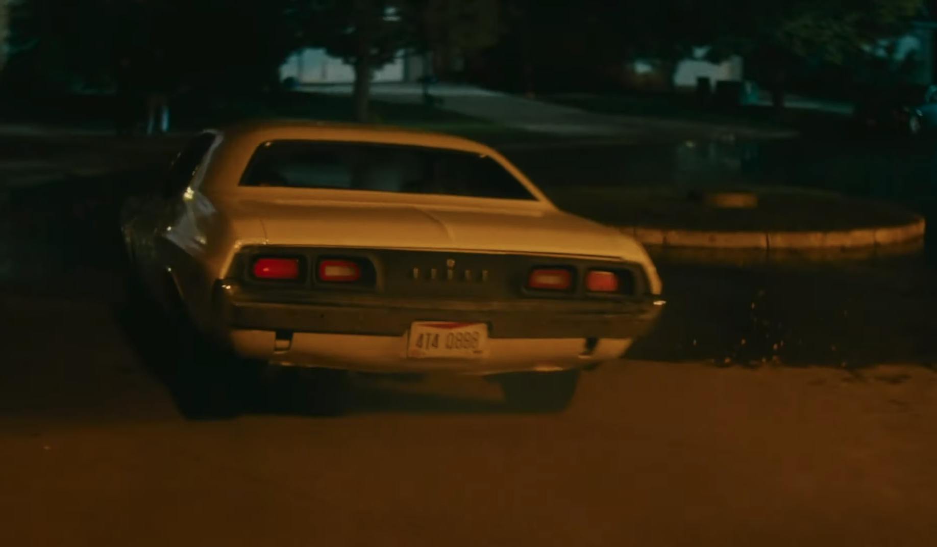 Nobody Film Bob Odenkirk 1972 Dodge Challenger stolen rear