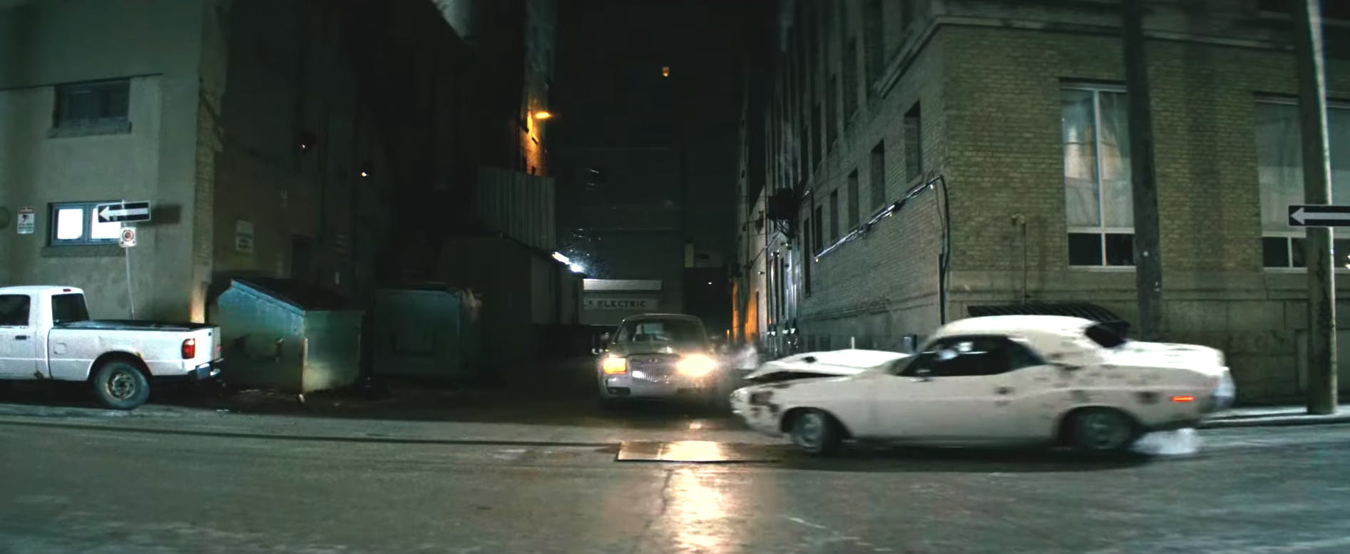 Nobody Film Bob Odenkirk 1972 Dodge Challenger driving action evasive maneuver