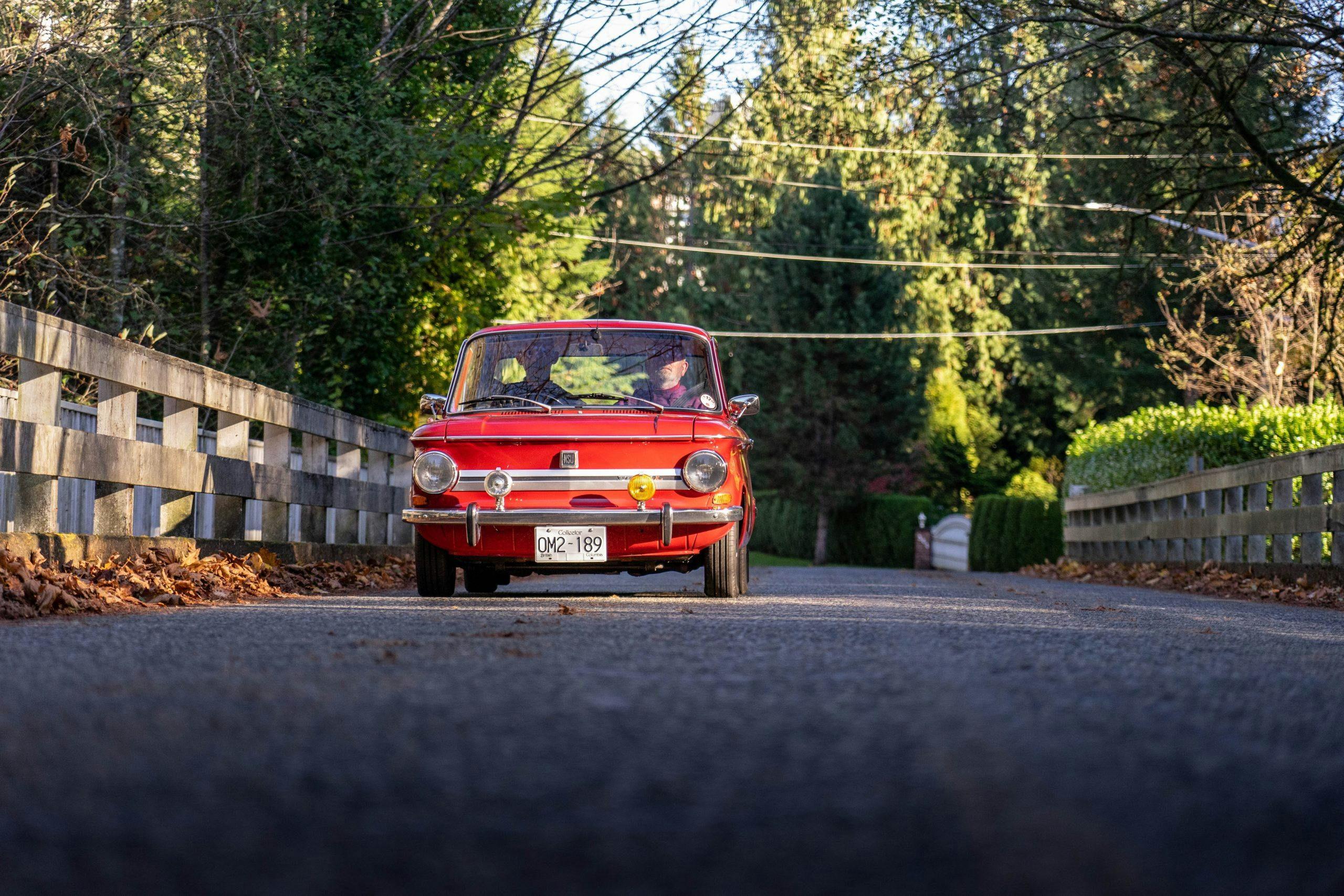 NSU Prinz front driving action