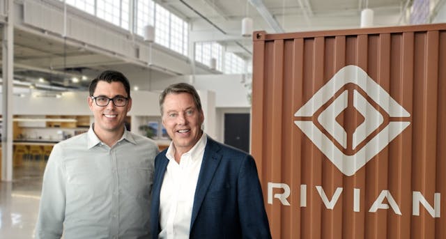 Ford Executive Chairman Bill Ford and Rivian CEO R.J. Scaringe