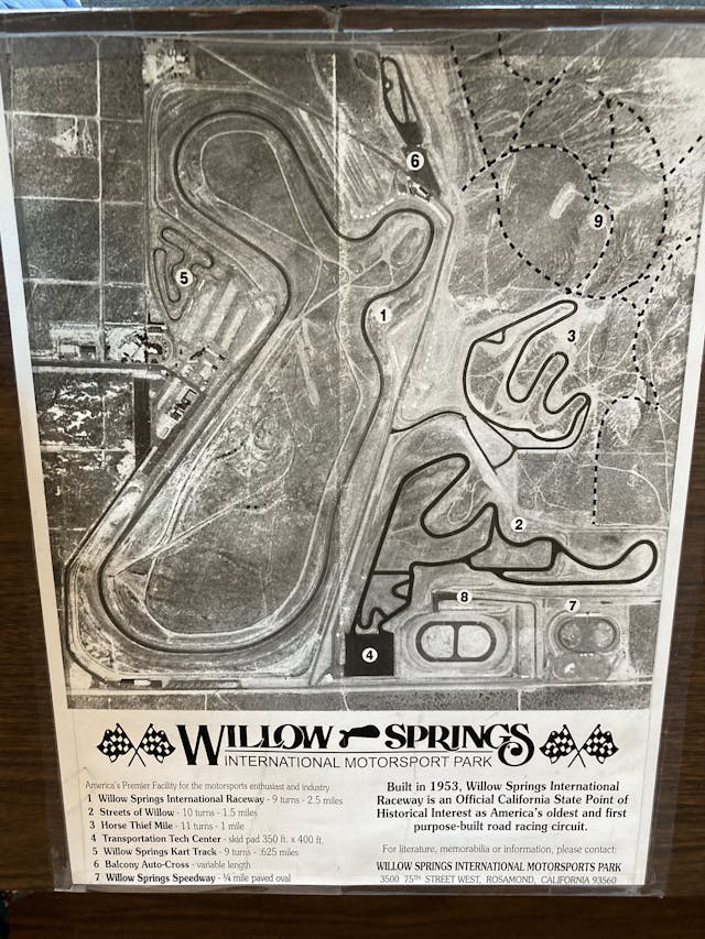 Willow Springs Raceway aerial map