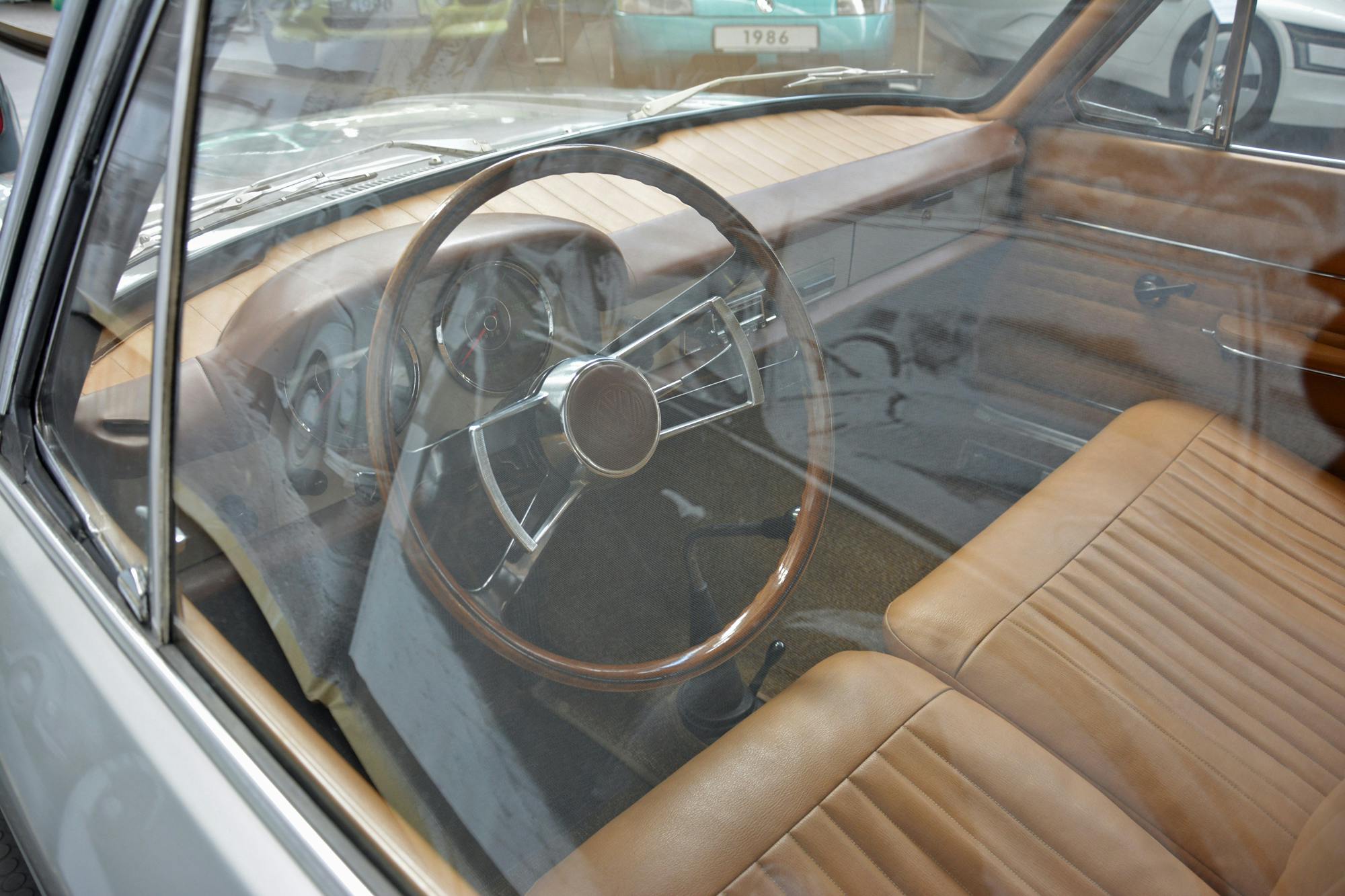 Volkswagen EA 128 interior wheel through glass