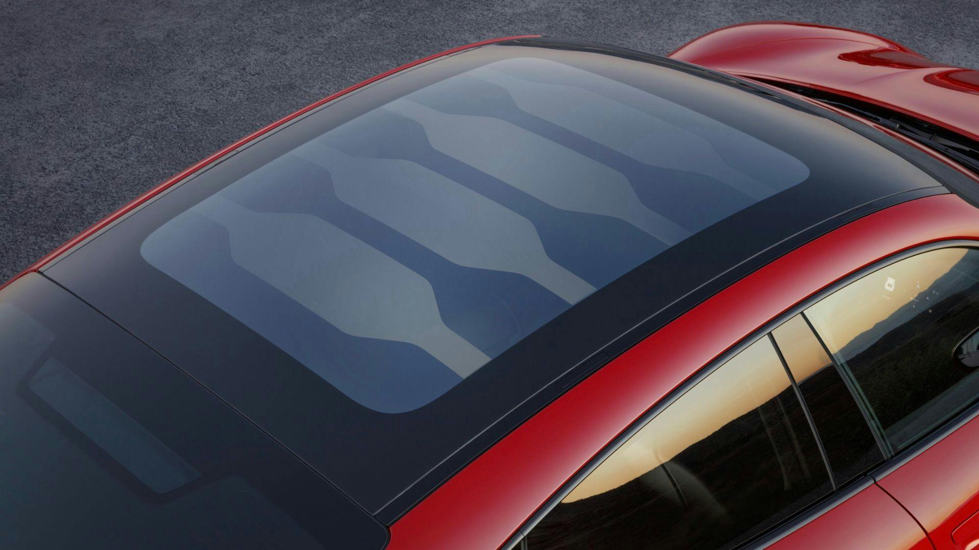 2022 Porsche Taycan GTS roof detail